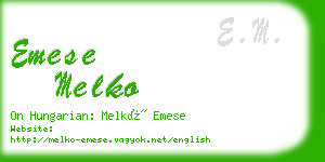 emese melko business card